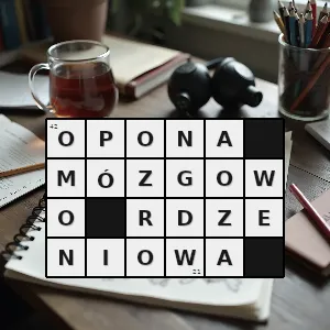 Hasło krzyżówkowe błona zbudowana z tkanki łącznej zbitej otaczającej mózgowie oraz rdzeń kręgowy - opona mózgowo-rdzeniowa – rozwiązanie, synonimy, podpowiedzi i definicje krzyżówkowe